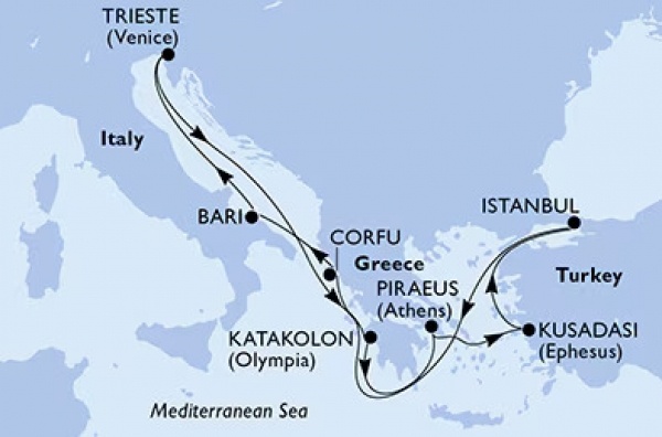 Helló ISZTAMBUL! MSC Fantasia csoportos hajóút magyar idegenvezetővel | 2025. június 25. - július 4. | Ajándék két kirándulással!