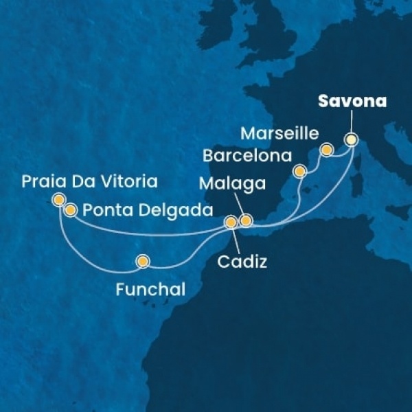 Costa Fortuna - Olaszország, Spanyolország, Madeira, The Azores, Franciaország